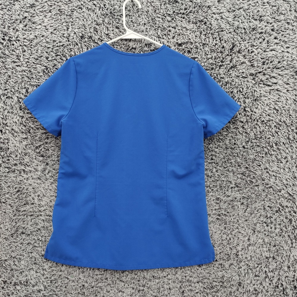 FIGS Womens Medleisure Professional Casma Healthcare Tech Scrub Top S Blue VNeck - Picture 2 of 16